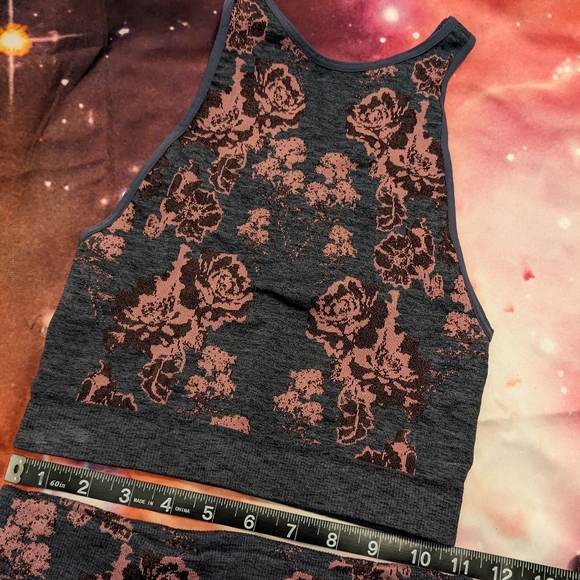 🌹🍇 Free People Movement Pink Floral Set Size XS/Small - Picture 5 of 6